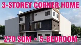 90 SQM 5-BEDROOM MODERN HOUSE ON CORNER LOT 2024 | ALG DESIGNS #84