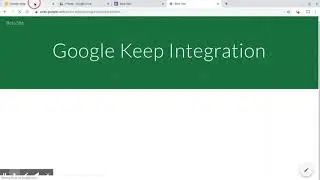Google Sites and Google Keep Integration