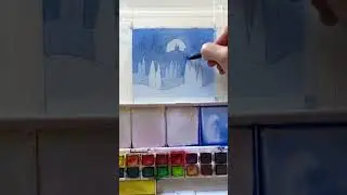 Watercolor Negative Painting Short 