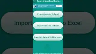 Export import Excel contact |Export contacts to excel | Export android contacts to excel