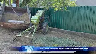 UN BĂRBAT S A STRIVIT DE REMORCA PROPRIULUI MOTOCULTOR