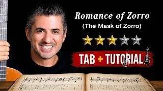 Romance of Zorro (The Mask of Zorro) | Fingerstyle Guitar Tutorial + Sheet & Tab