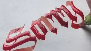 Sorry Calligraphy Video | Satisfying Blackletter Calligraphy Ink