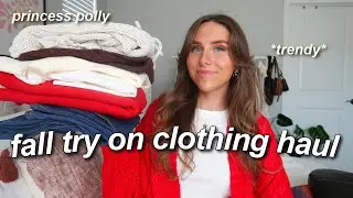 HUGE PRINCESS POLLY FALL TRY ON HAUL 2024 | wardrobe essentials, fall fashion trends, + outfit inspo