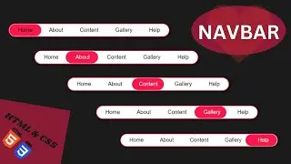Animated Navigation Menu Bar using HTML CSS | Menu Hover Animation