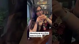 Ever happened to your First Date?👀| Wearing Saree❤| Helly