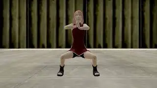 【MMD】Smoke screen Jutsu (girl fart animation)