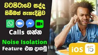 iOS 15 New Features in Sinhala | New Voice Isolation Feature on WhatsApp, Messenger & Zoom on iPhone