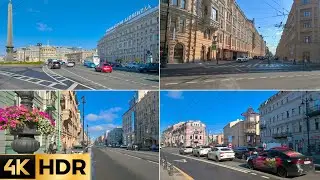 🇷🇺 4K HDR САНКТ-ПЕТЕРБУРГ. Неизвестный Невский проспект от Лавры до площади Восстания.