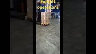 Forklift operation in warehouse 