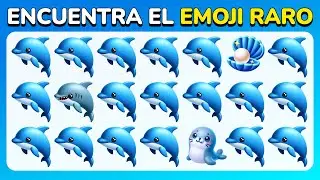 Encuentra el Emoji Diferente - Edición Marina 🐬🦀🐚 Fácil, Medio, Difícil - 30 niveles