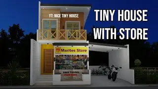 #housedesign #pinoyhouse #shorts Modern Tiny House Design Idea with store | 4 x 7 meters
