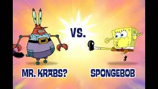 SpongeBob SquarePants Game - Reef Rumble - Mr. Krabs Robot (Plankton) vs. SpongeBob Gameplay