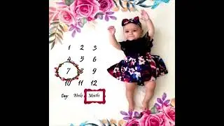 Baby morphs from 1 to 12 months