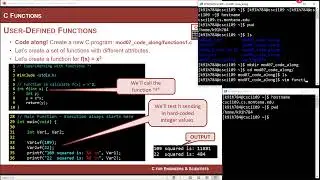 7.1 - User-Defined Functions in C