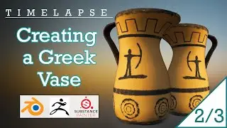 Creating A Greek Vase (2/3): Blender | Zbrush | Substance Painter [Timelapse]