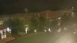 Hurricane Laura From 4th Floor of A Hotel