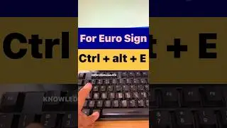 Shortcut Key to Euro 💶 € Sign 