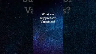 Suppressor Variables #shortsvideo #shortvideo #shortsviral #shortsfeed #shorts #short