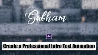Amazing Title Animation In After Effect