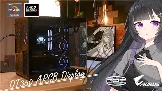 【Radeon RX 9060 XT×Ryzen 7 7700X】DT360 ARGB Display＆C3T700で組む、ミドルレンジで控えめLEDな黒統一ゲーミングPC【CPS×GIGABYTE】