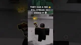I ENDED A 100 👑 KILL STREAK IN THE STRONGEST BATTLEGROUNDS ROBLOX #shorts