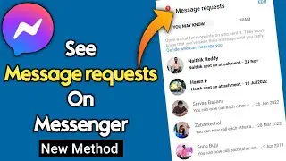 How to See Message requests On Messenger || Find Message requests On Facebook Messenger