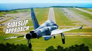 F-5E Sideslip Approach | Andersen AFB, Guam