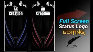 Full screen status logo editing in pixellab || How to make logo in pixellab