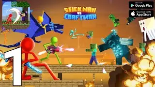 Stickman vs Craftman - Gameplay Walkthrough Part 1 - All Levels 1-10 (Android)