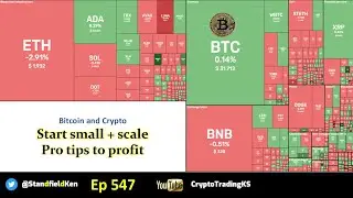 E547 - Bitcoin & Crypto - Start small and scale - profitable pro tips.  Market scan +40 ALTs