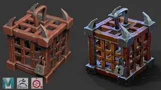 Autodesk Maya 2019, Zbrush 2019, Painter - Stylized Cage