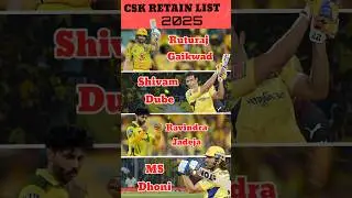 IPL 2025 CSK 🎯 Retain List 🏟 #csktargetplayers #cskretainplayers #cskipl2025 #csknewstoday #csk #msd