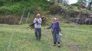 Picking Local Vegetables Under The Spring Rain to Cook The Most Delicious Grilled Fish 🐟