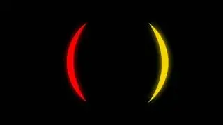 Neon Circle Black Screen | Red & Yellow  | Copyright Free