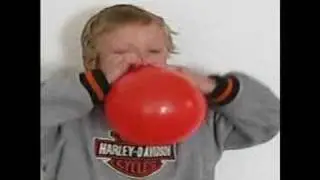 I'm going to blow up a balloon with my nose!