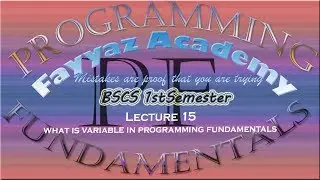 what is variable in programming fundamentals in urdu