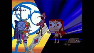 MUGEN Fight - Red, Blue, Panty, & Stocking vs. Izzy, Hanazuki, Mordecai, & Rigby