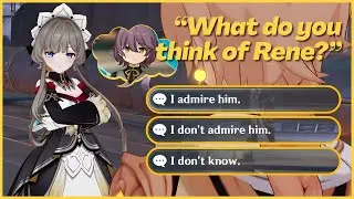 Sandrone's Reaction If You Admire Rene (All Choices - Luna II Archon Quest) | Genshin Impact