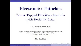 Center Tapped Full-Wave Rectifier (Working and Mathematical Analysis)
