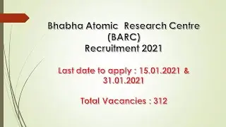 BHABHA ATOMIC RESEARCH CENTRE JOBS -2021