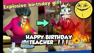 PRANK LEDAKIN KUE ULTAH GURU - CRAZY TEACHER 3D - #3