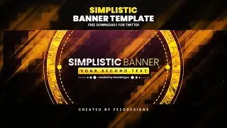 Simplistic Banner Template | For Twitter | FezoDesigns
