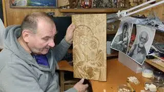 В гостях у резчика. Иконы, продолжение.