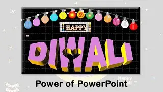 A vibrant 'Happy Diwali' greeting using Blink, Pulse and Motion path animations | Watch & get Idea