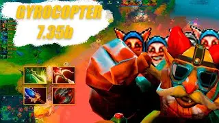 Гайд на ГИРОКОПТЕРА от 8к игрока | НЕРЕАЛЬНЫЙ КАМБЕК | 7.35b | Wolcodoom Gyrocopter DOTA 2