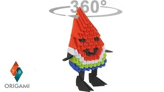 3D Origami - Watermelon - 360°