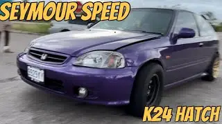 Seymour Brought His K24 Ek Hatch To Race | Honda B,D &K Series Battle!!!
