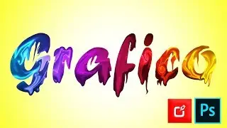 TUTORIAL PHOTOSHOP CS6, How to Make Paint Effect in Text and Logos
