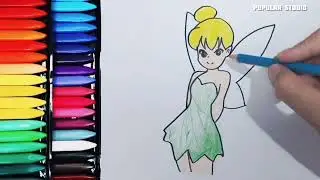 Magical Tinkerbell Drawing and Coloring Tutorial